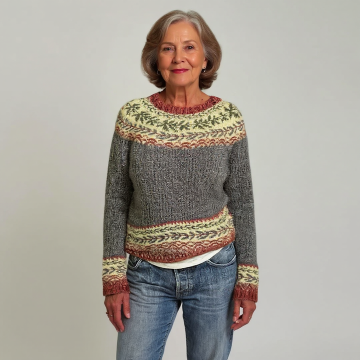 Frances | Pull en Tricot Islandais Vintage