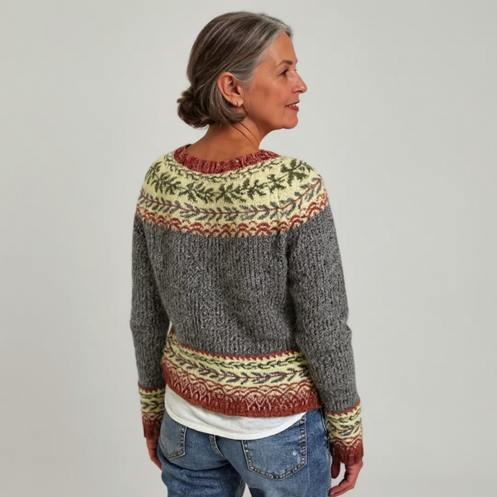 Frances | Pull en Tricot Islandais Vintage
