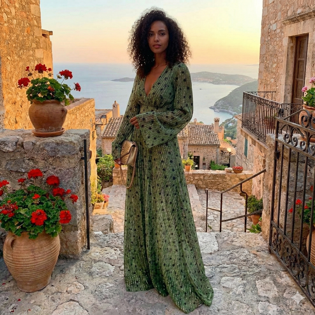 Robe d'été longue classique pour femmes