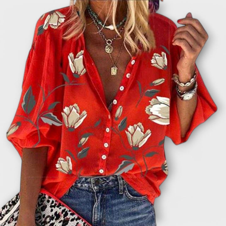 Madeleine – Blouse légère au design floral