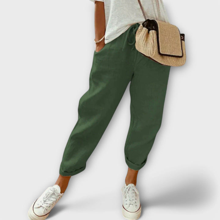 Bibi – Pantalon en Lin Stylé et Décontracté