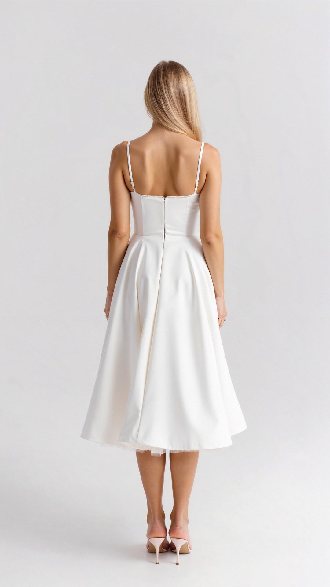 Robe Midi en Tulle Élégante Isolde