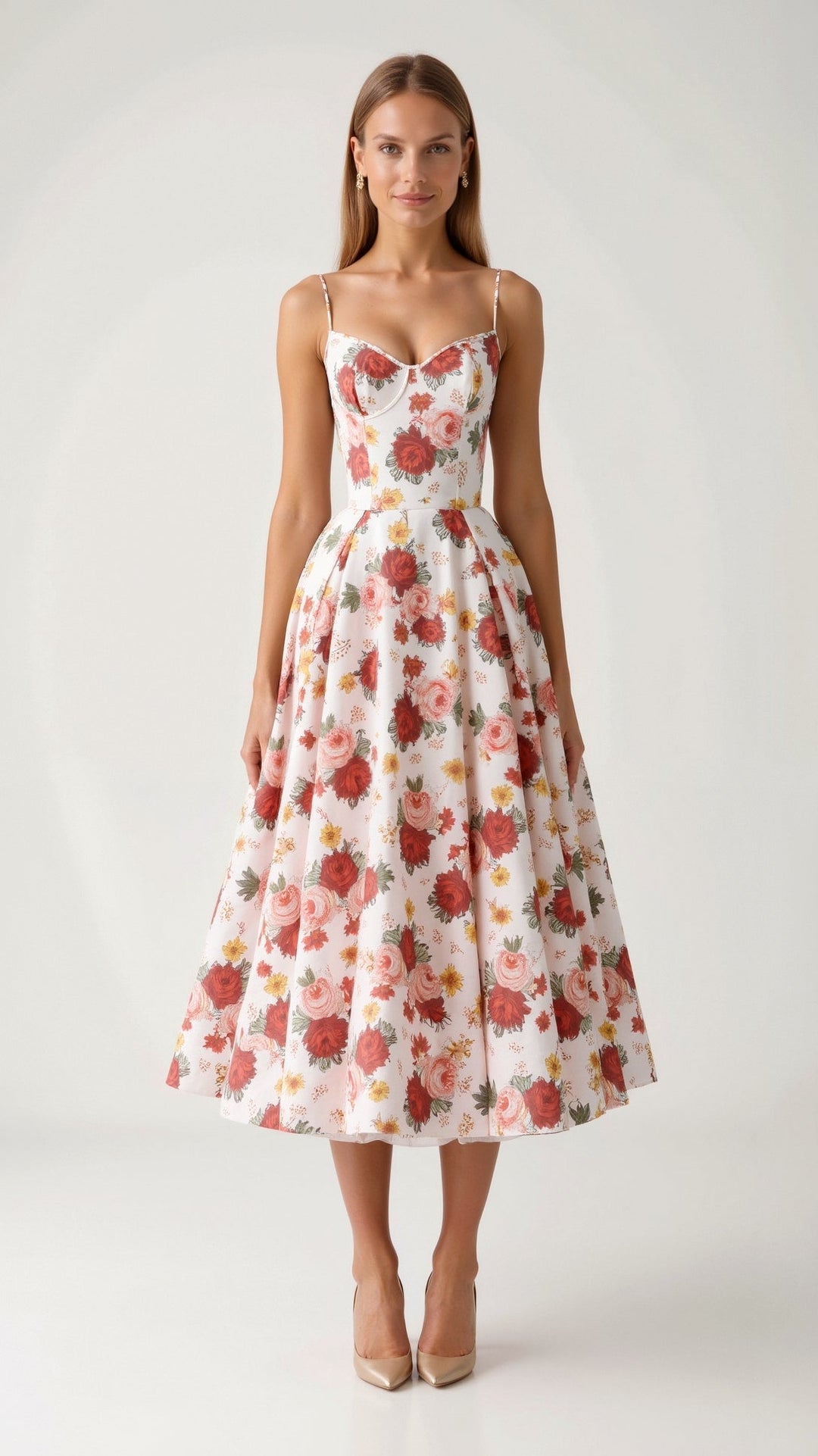 Robe Midi en Tulle Élégante Isolde
