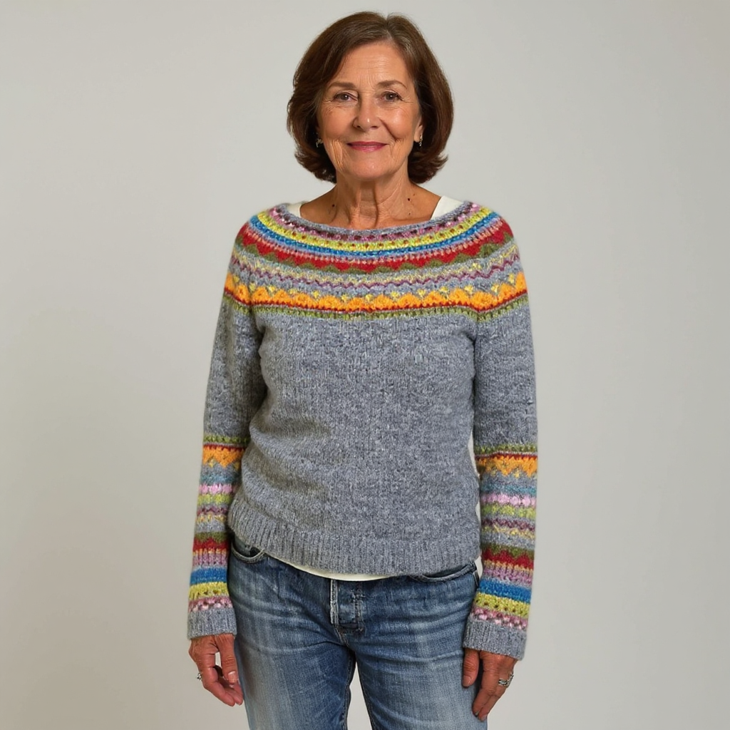 Joanna | Pull en Tricot Islandais Vintage