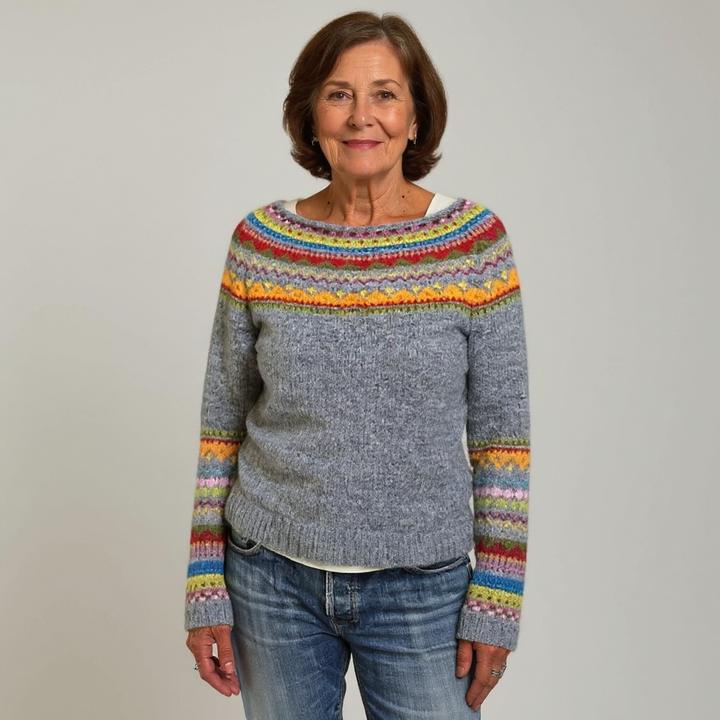 Joanna | Pull en Tricot Islandais Vintage