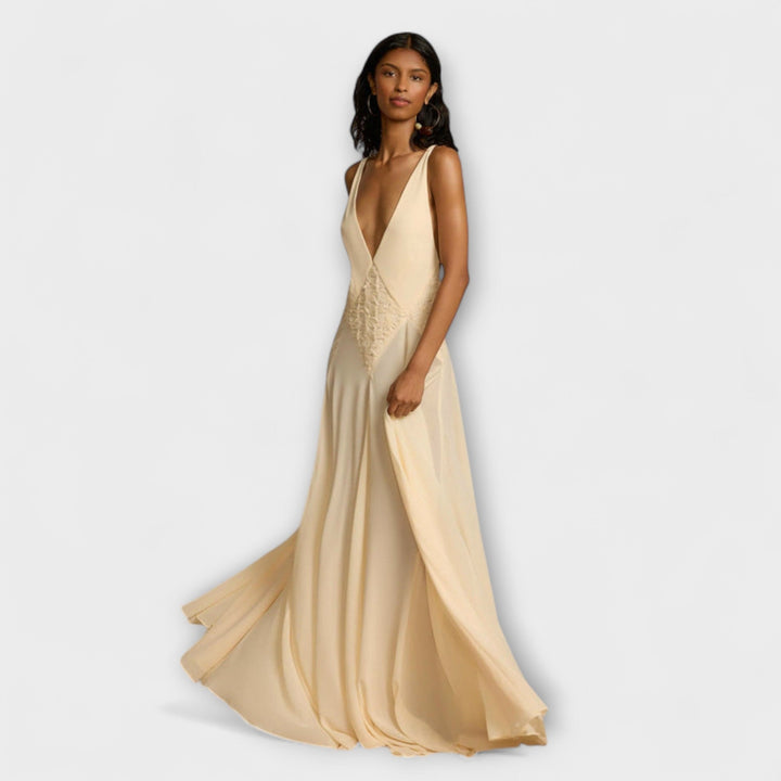 Lavinia - Robe maxi avec décolleté en V profond