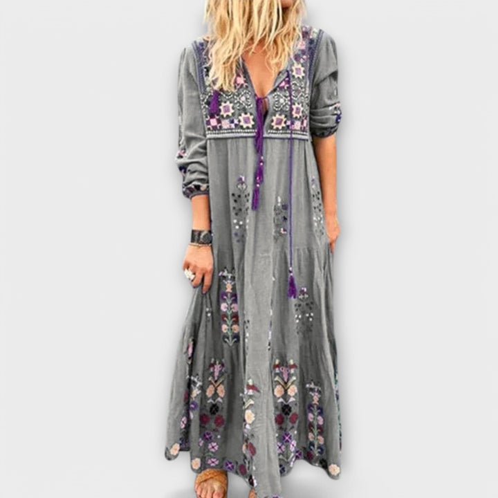 Vivi - La robe maxi en lin Boho de Lässig