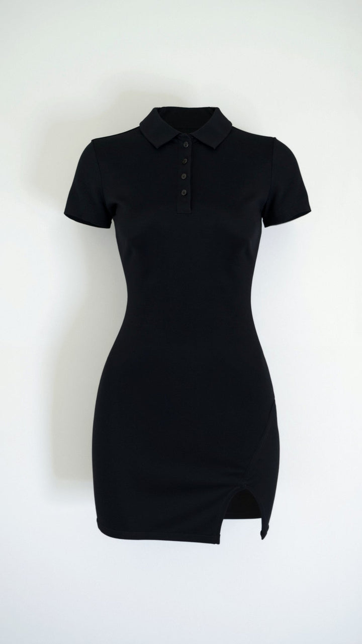 Robe Mini Bodycon à Col Classique Lila