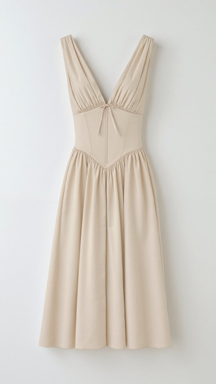 Robe Midi Plongeante Élégante Emma