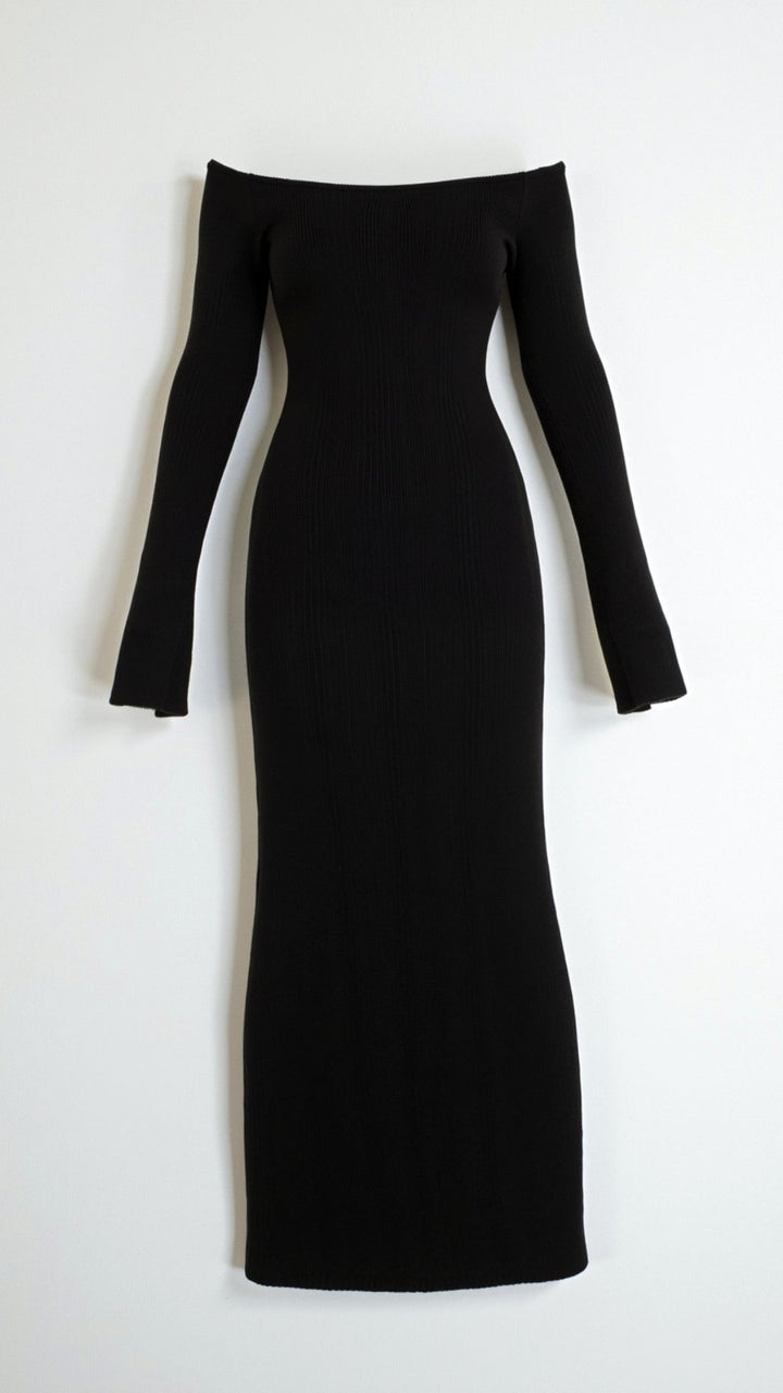 Robe Maxi Élégante Alice Off-Shoulder