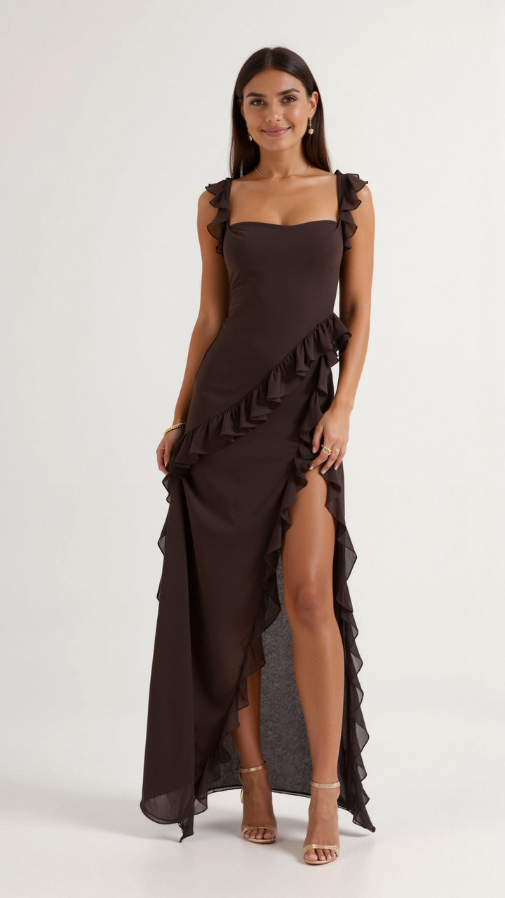 Robe Maxi Élégante à Volants Amelia