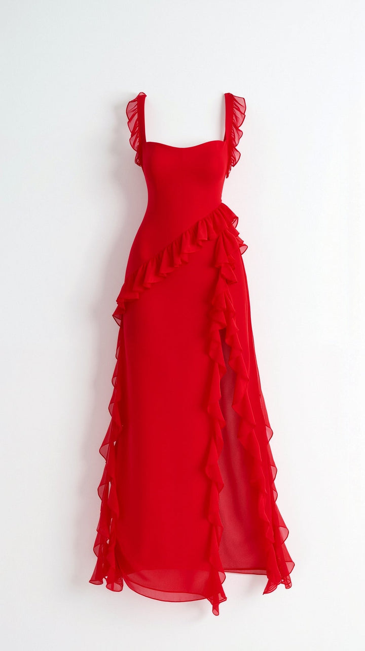 Robe Maxi Élégante à Volants Amelia