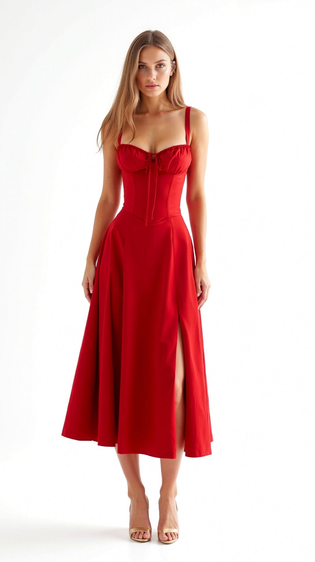 Robe Midi Lila Élégante à Décolleté Coeur