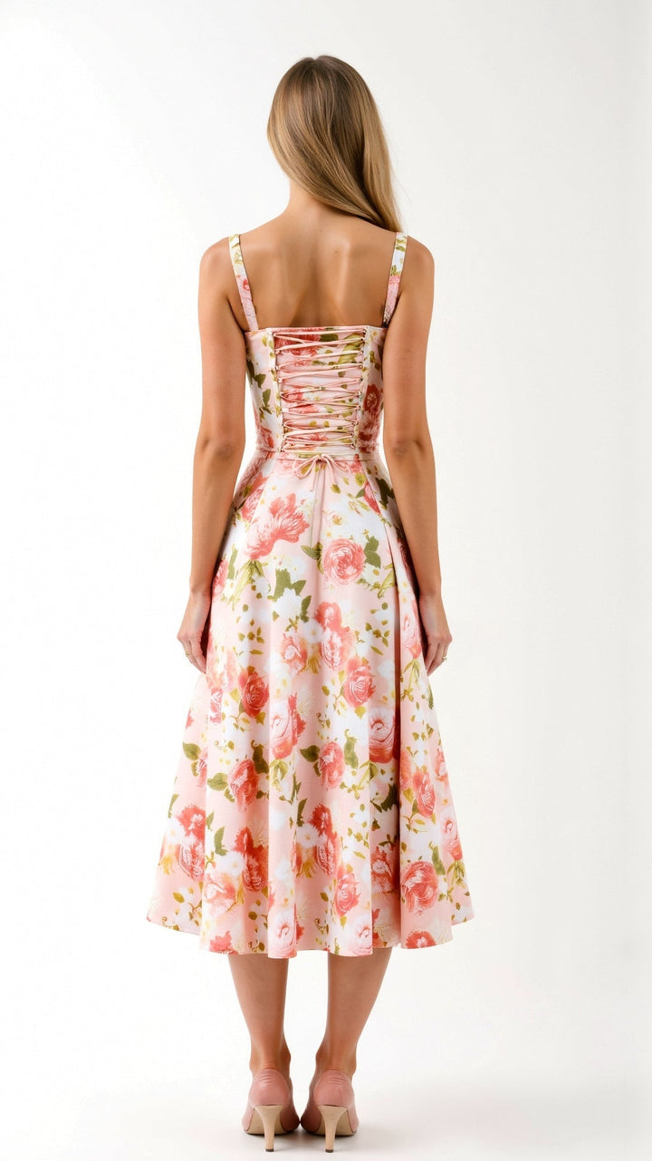 Robe Midi d'Été Matilda à Fleurs