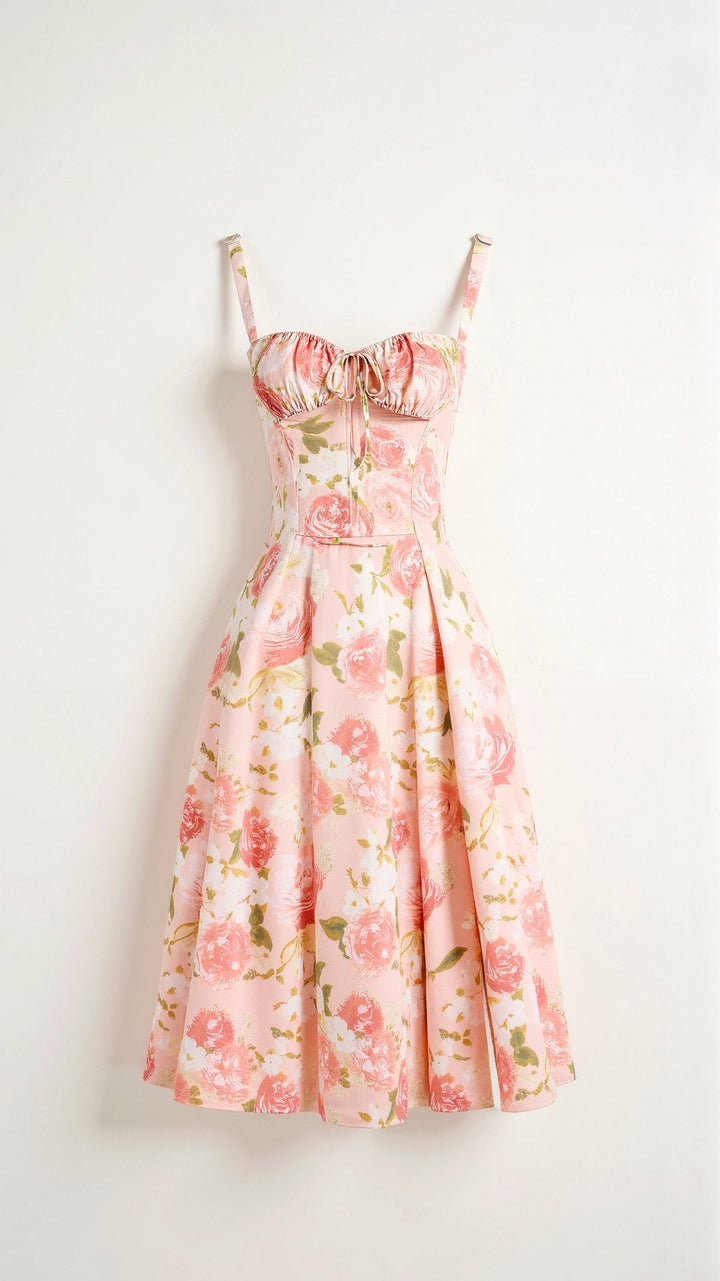 Robe Midi d'Été Matilda à Fleurs