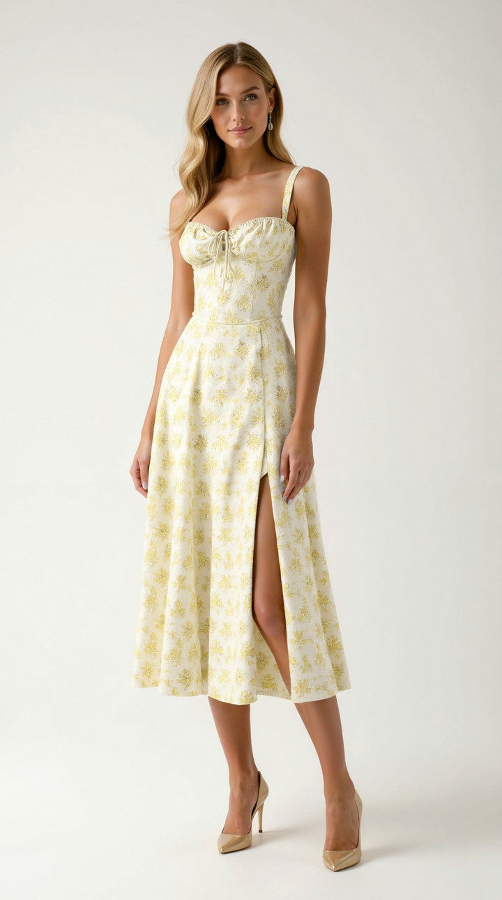 Robe Midi d'Été Matilda à Fleurs