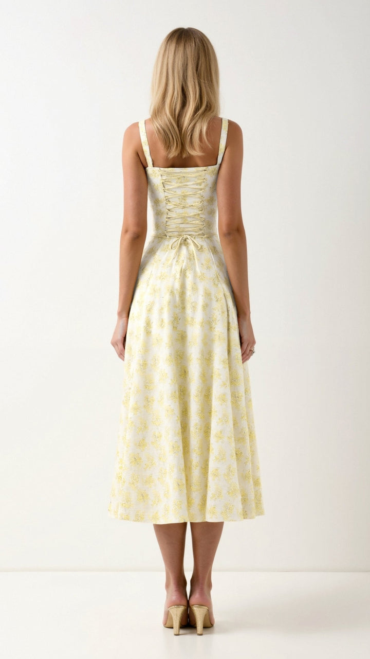 Robe Midi d'Été Matilda à Fleurs
