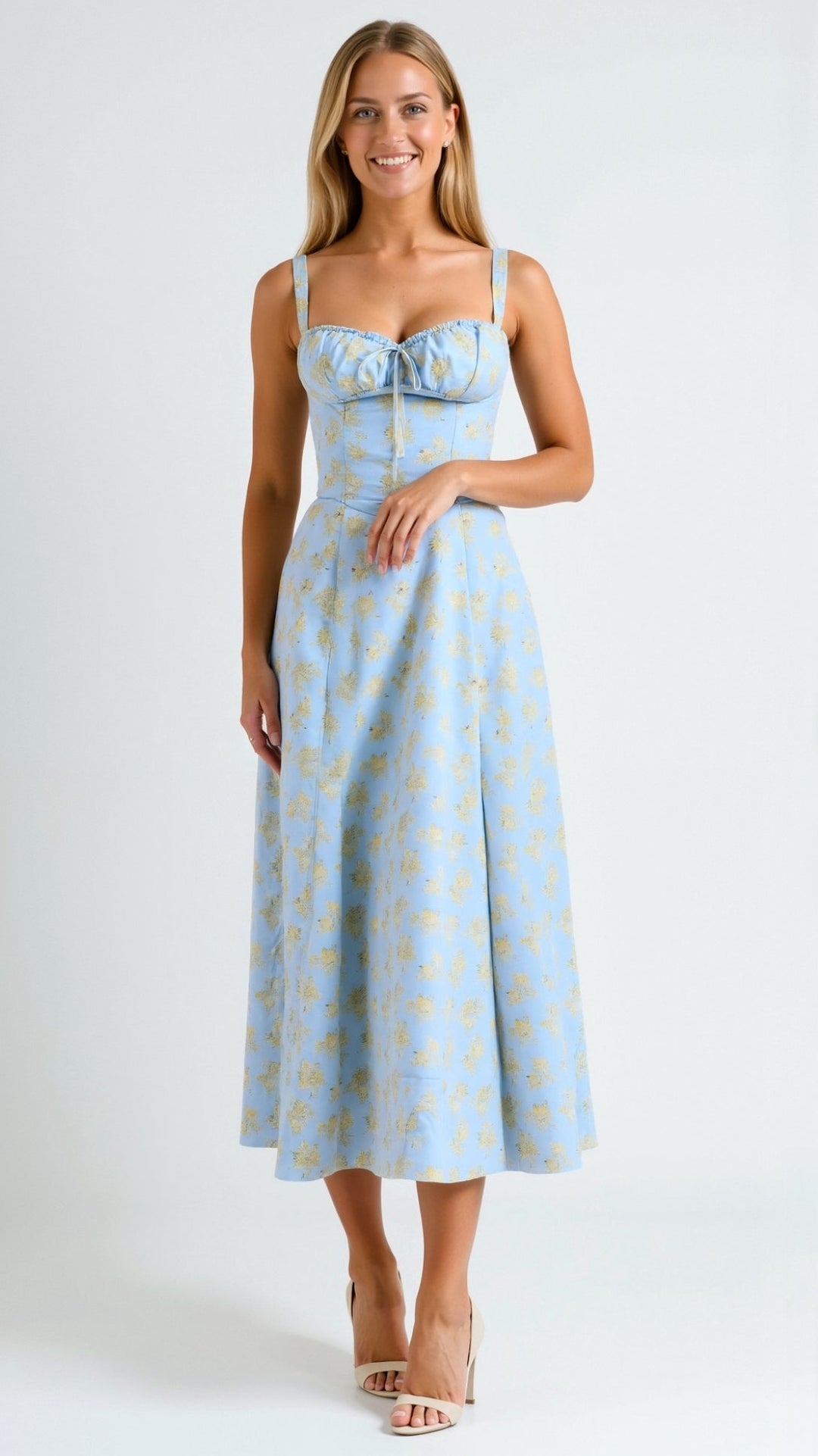 Robe Midi d'Été Matilda à Fleurs