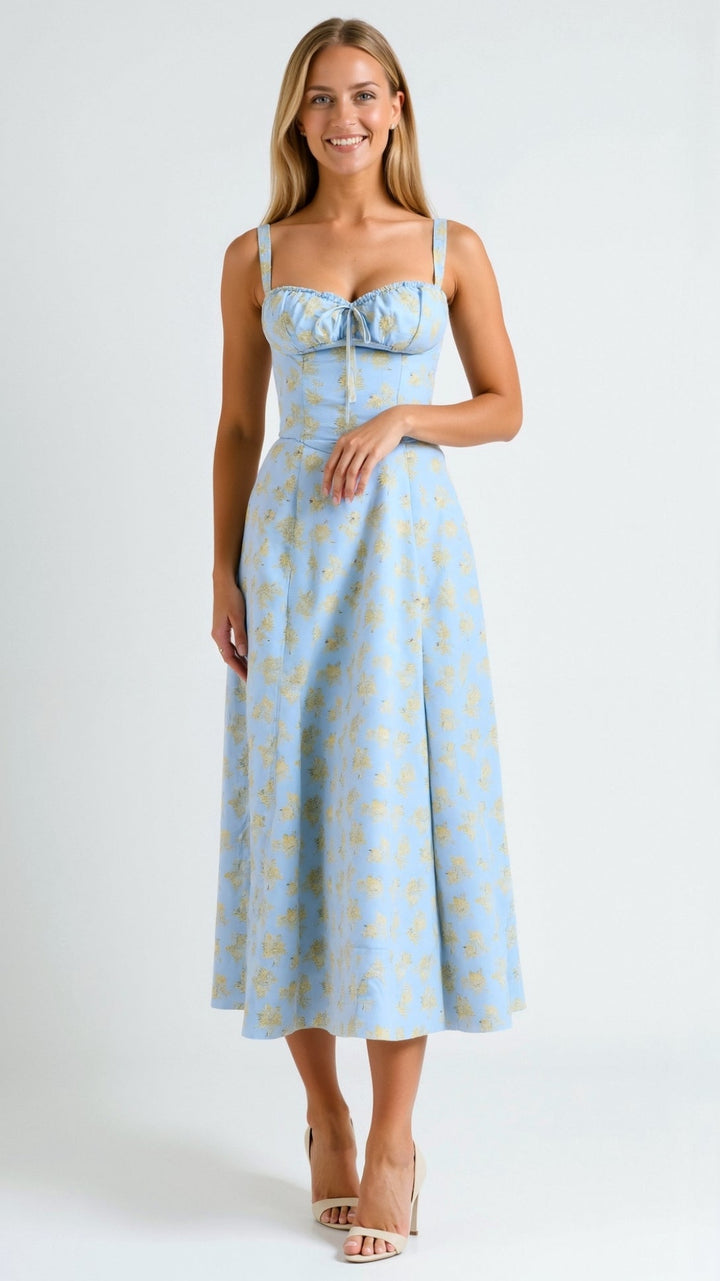 Robe Midi d'Été Matilda à Fleurs
