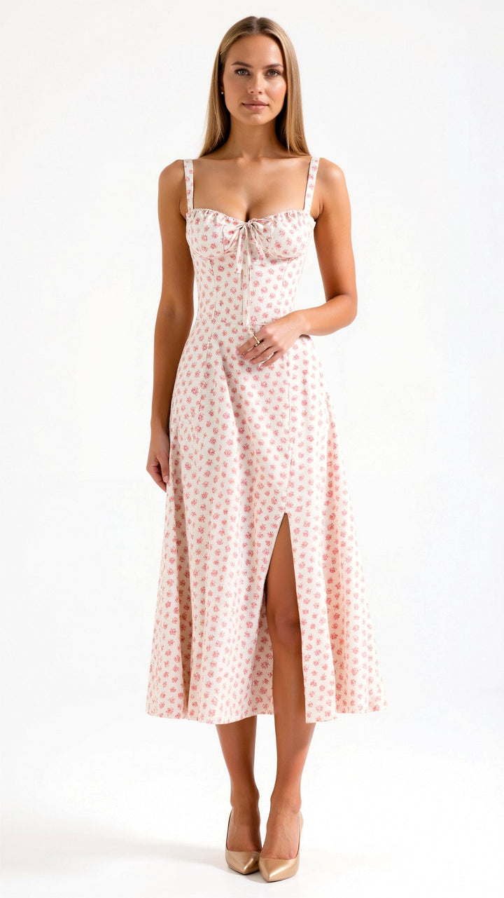 Robe Midi d'Été Matilda à Fleurs