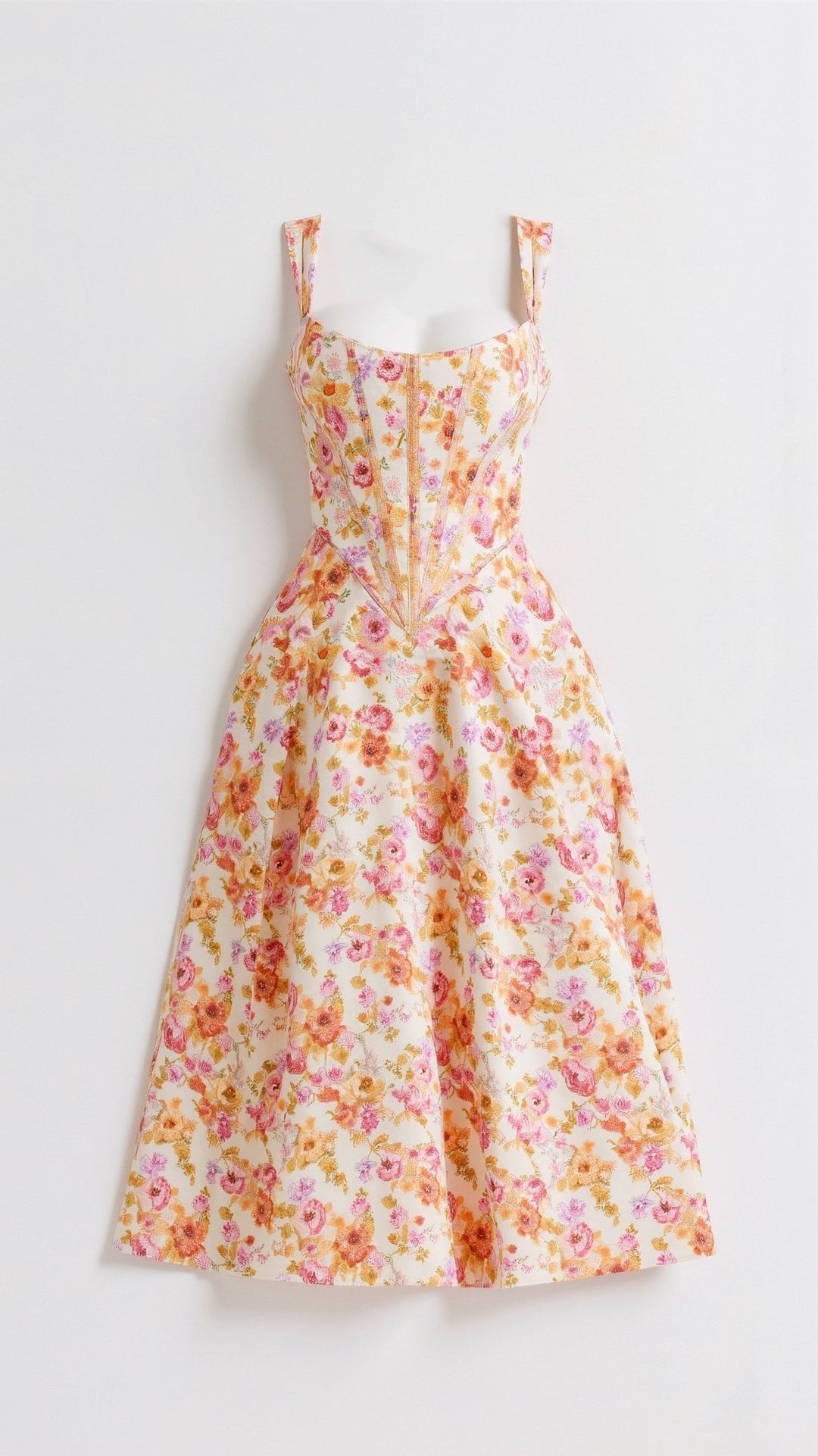 Robe Midi à Imprimé Floral Éléanor
