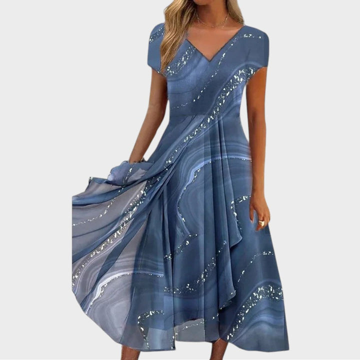 Isha | Robe Midi Élégante avec Décolleté en V
