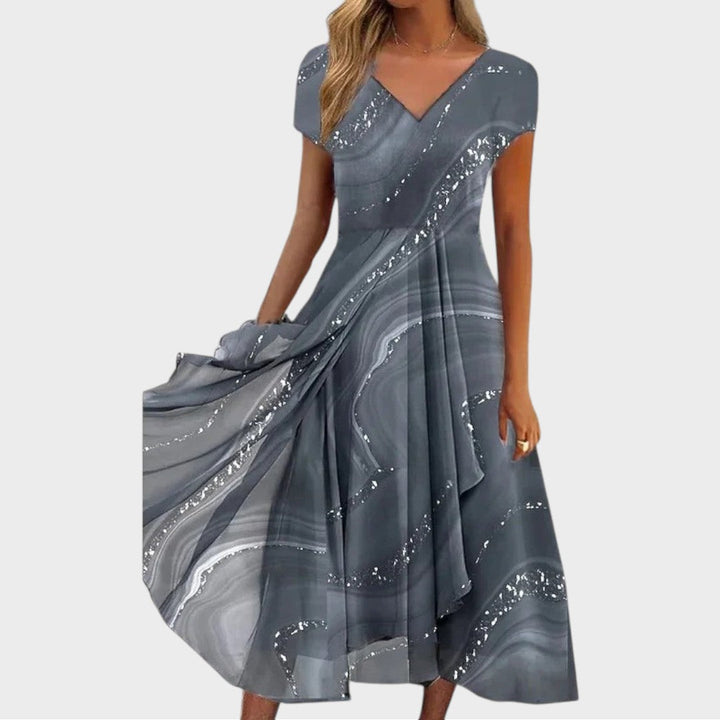 Isha | Robe Midi Élégante avec Décolleté en V