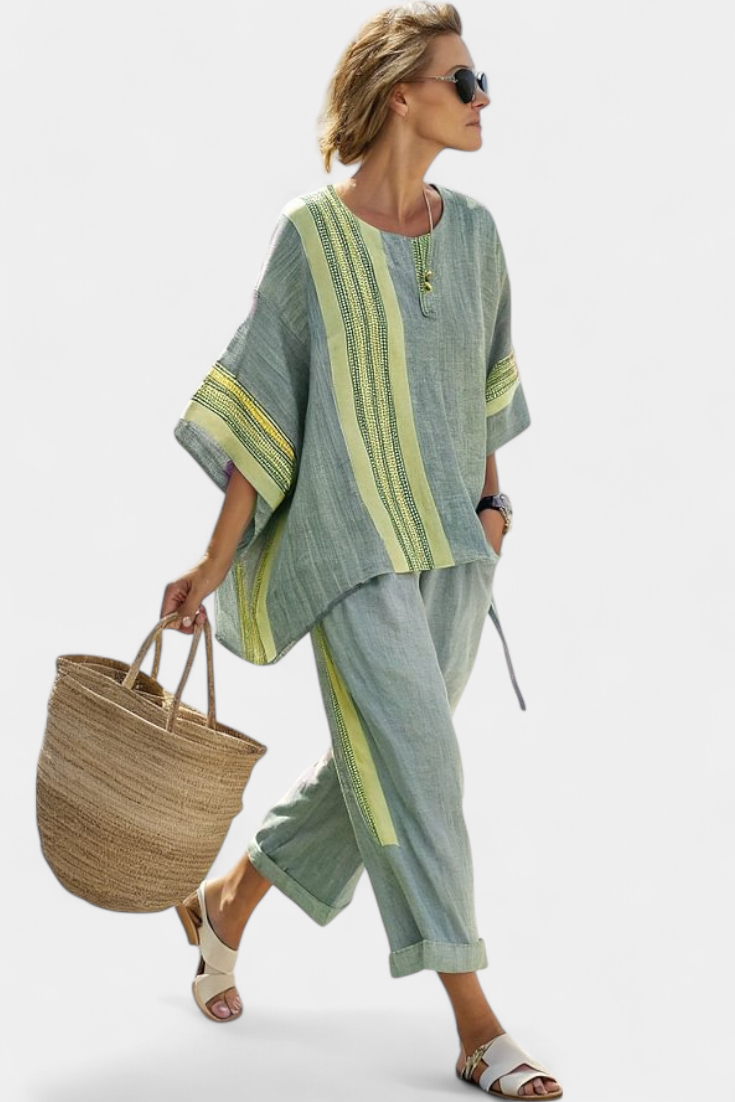 Lorena - Ensemble Boho en Lin et Bambou