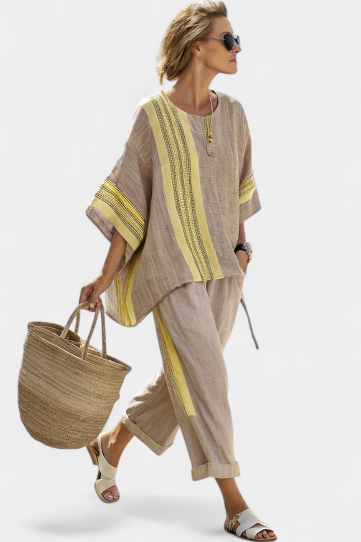 Lorena - Ensemble Boho en Lin et Bambou
