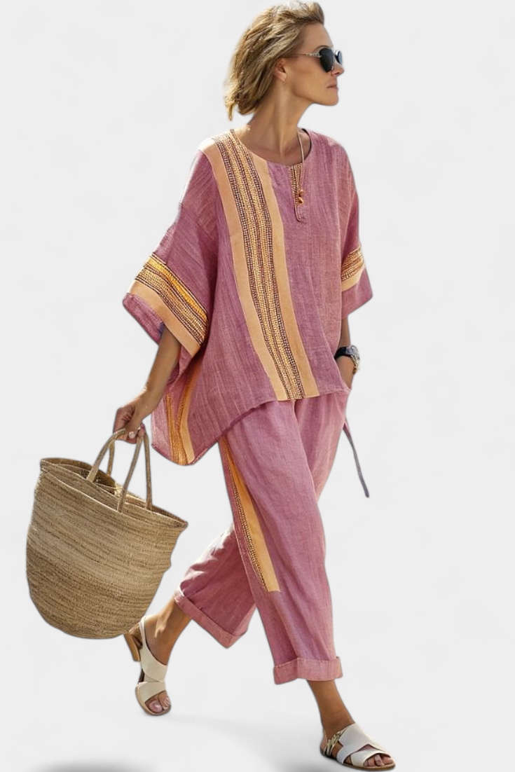 Lorena - Ensemble Boho en Lin et Bambou