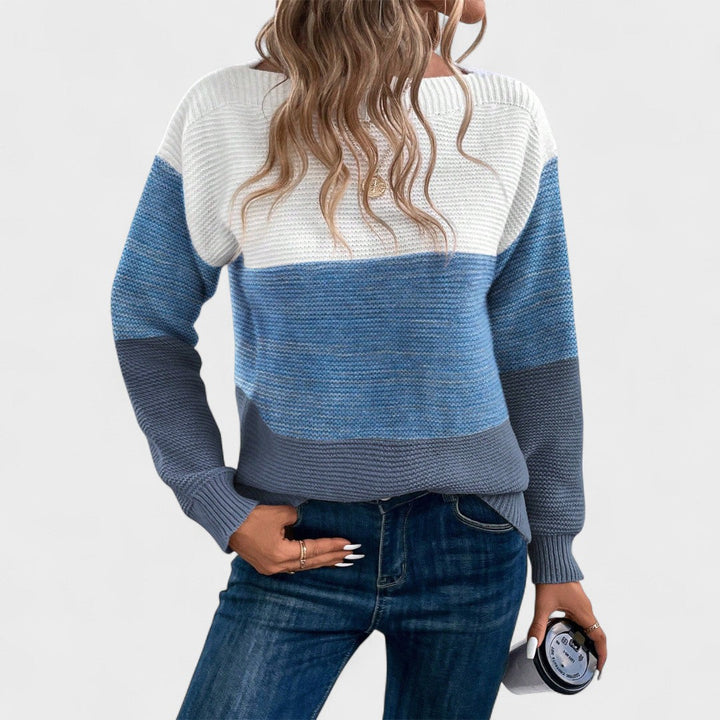Camille | Pull en Tricot Bicolore