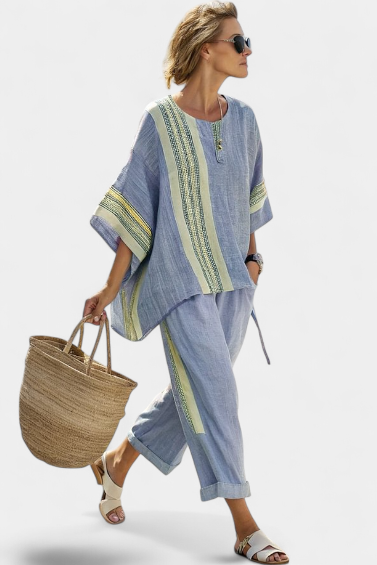 Lorena - Ensemble Boho en Lin et Bambou