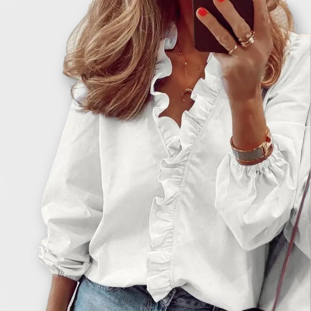 Amie – Blouse Élégante à Volants