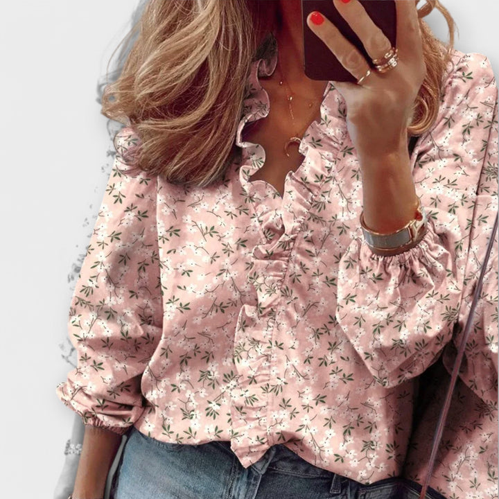 Amie – Blouse Élégante à Volants