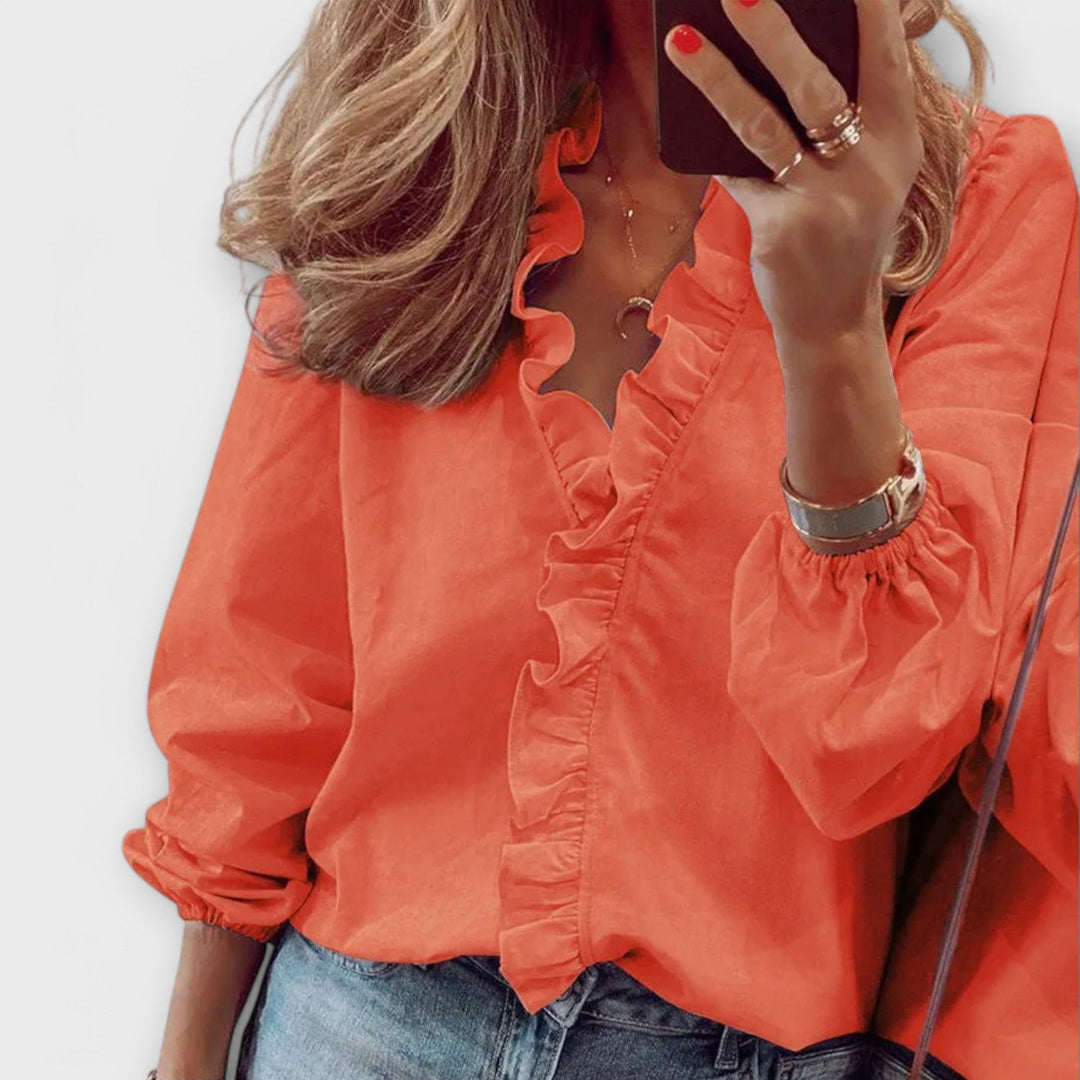 Amie – Blouse Élégante à Volants