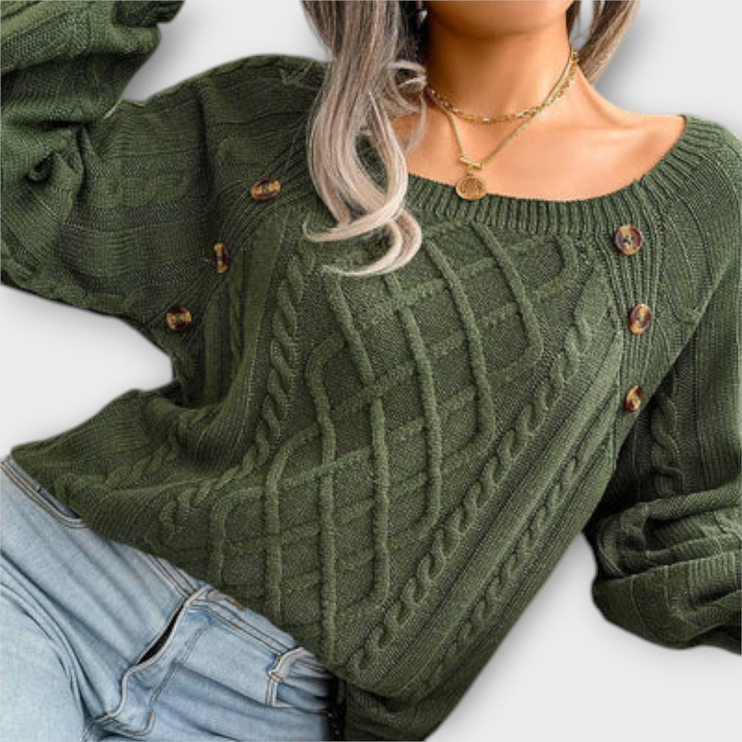 Malia - Pull en Tricot avec Boutons