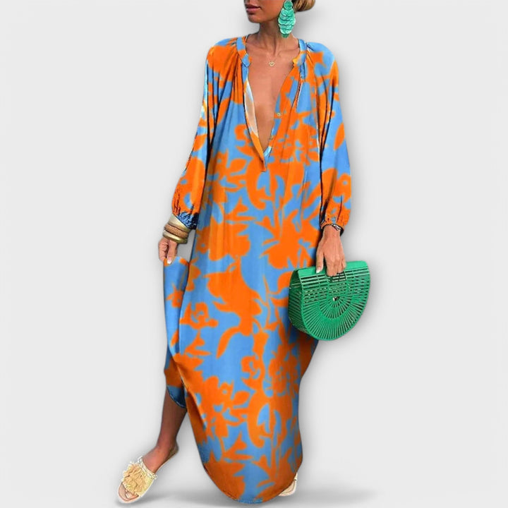 Alice - Robe Maxi à Manches Longues Bohémienne