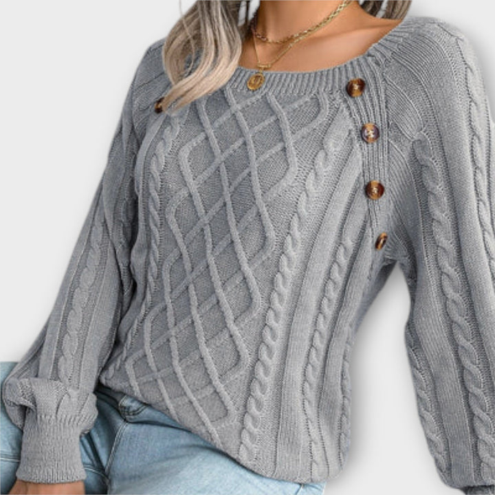 Malia - Pull en Tricot avec Boutons