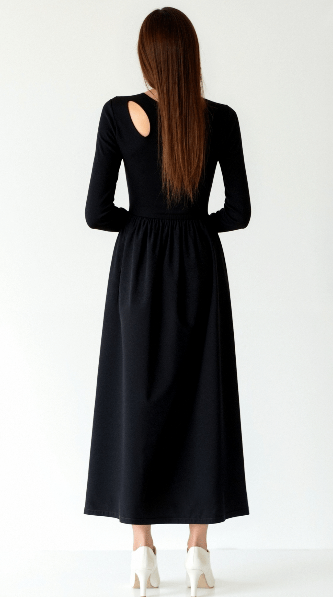 Robe Maxi Élégante à Manches Longues Charlotte