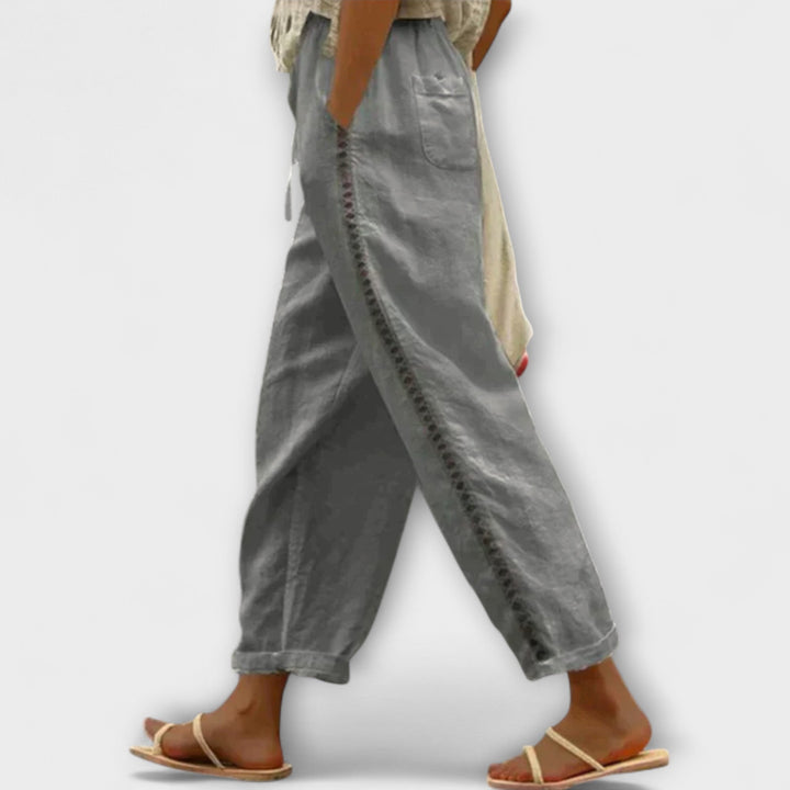 Isoldean – Pantalons en Lin de Haute Qualité