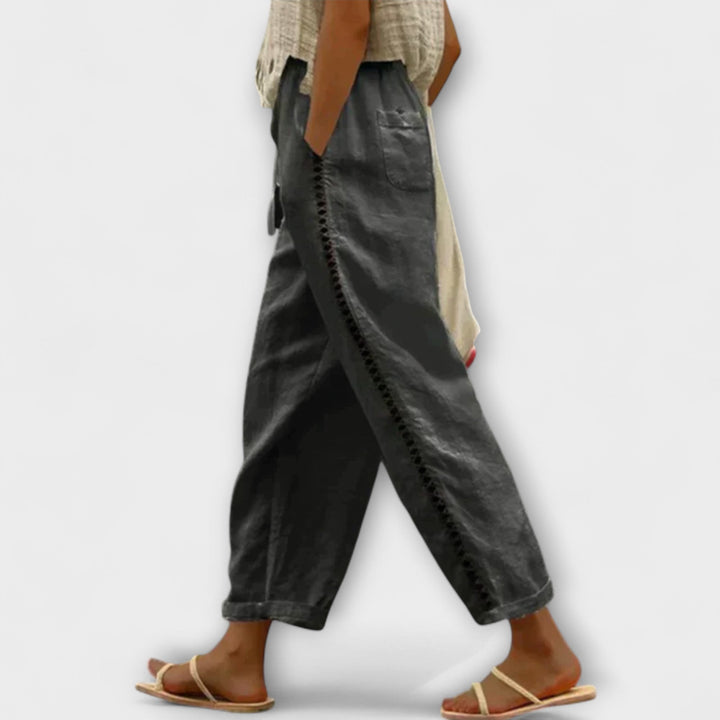 Isoldean – Pantalons en Lin de Haute Qualité