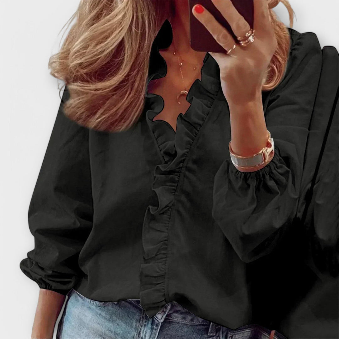 Amie – Blouse Élégante à Volants