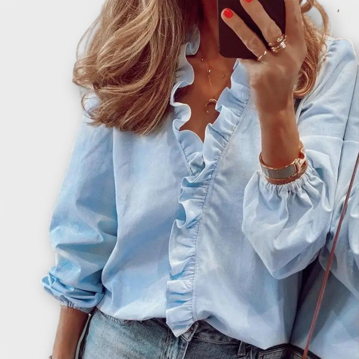 Amie – Blouse Élégante à Volants