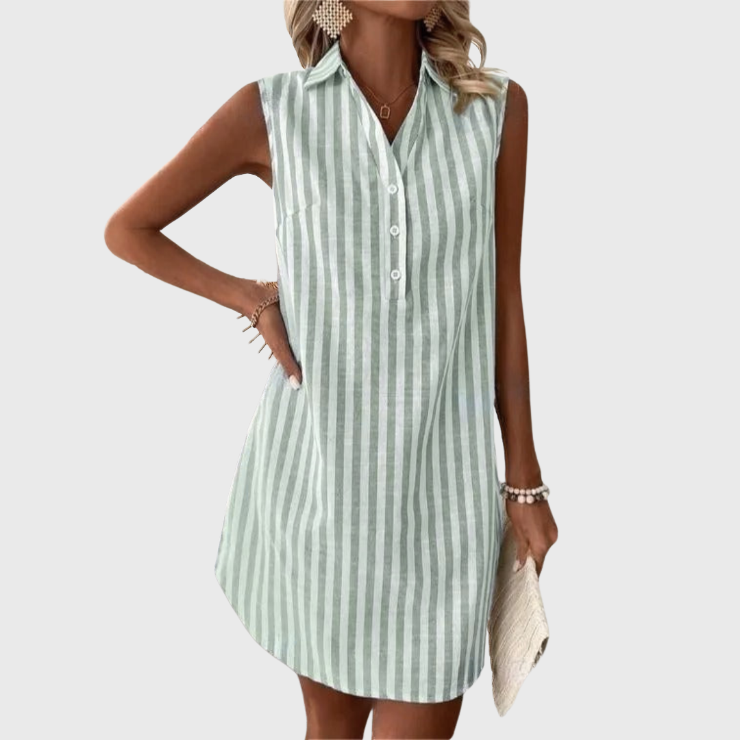 Annemiek | Robe Chemise Élégante avec Rayures