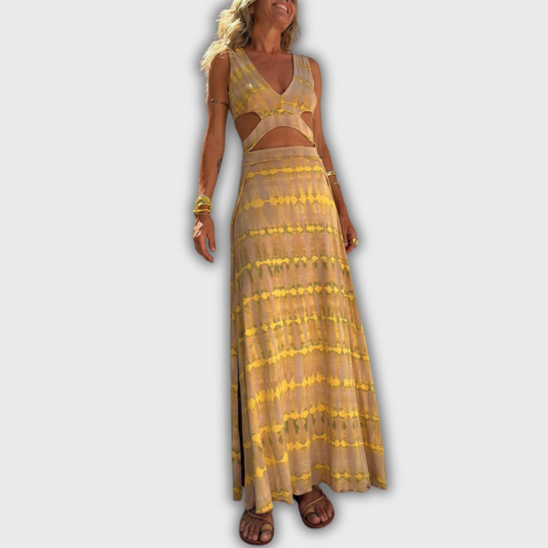 Bianca – Robe avec Décolleté Profond et Découpes