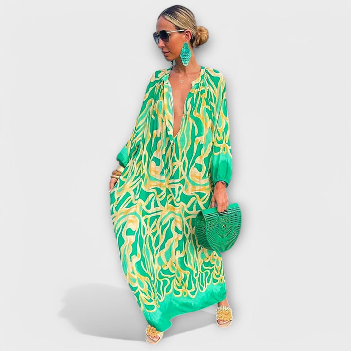 Alice - Robe Maxi à Manches Longues Bohémienne