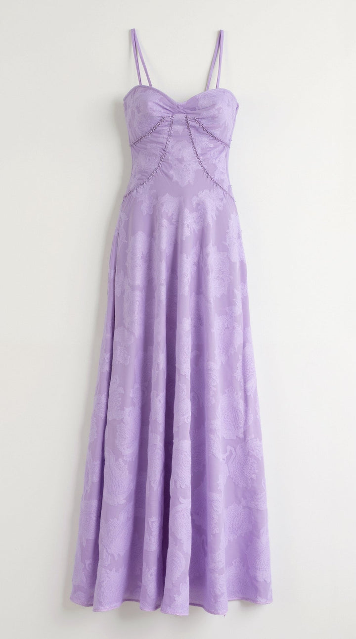 Robe Maxi Jacquard Fleurie Mary