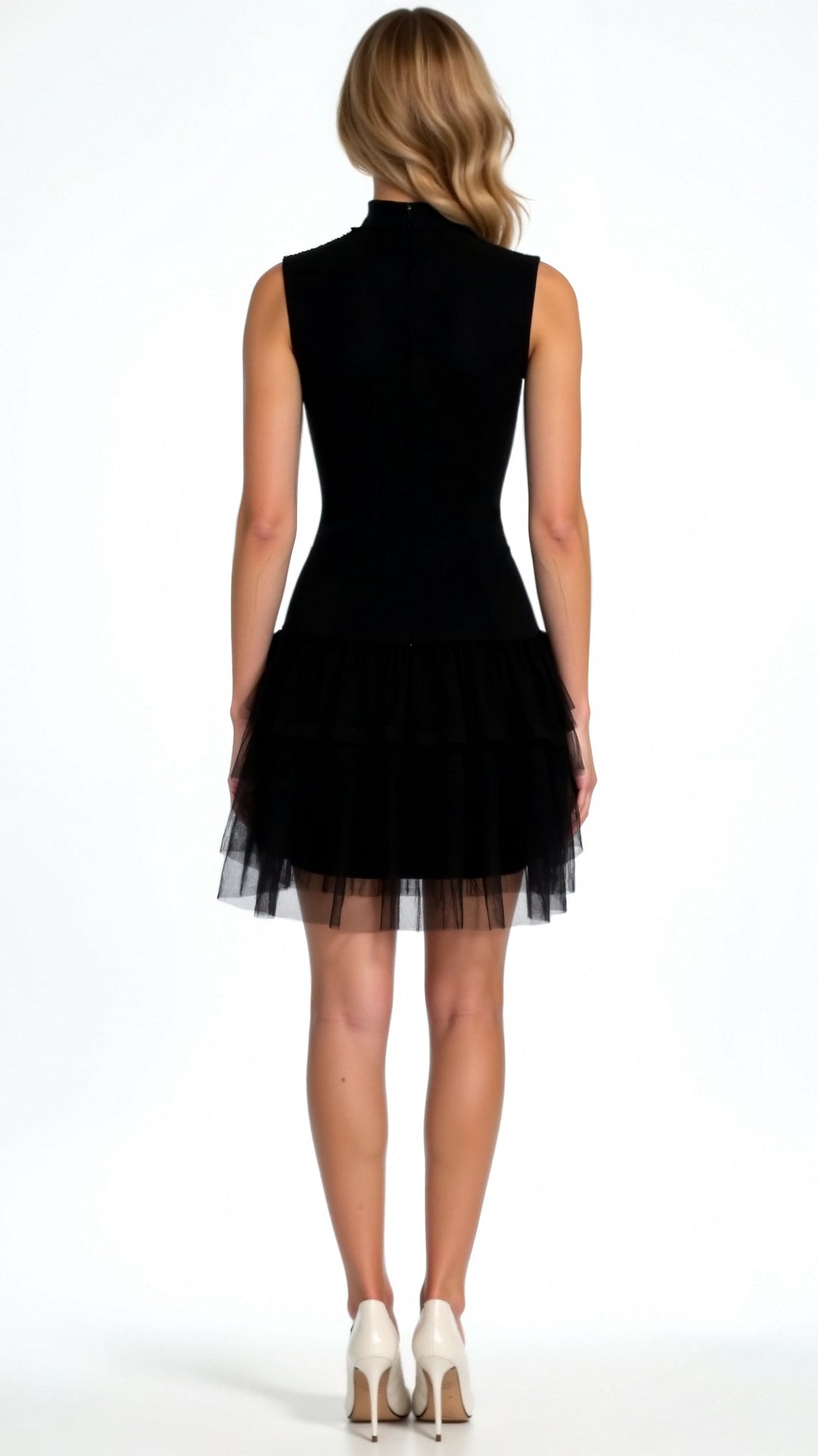 Robe Mini Tulle Blanche Romantique Amelia