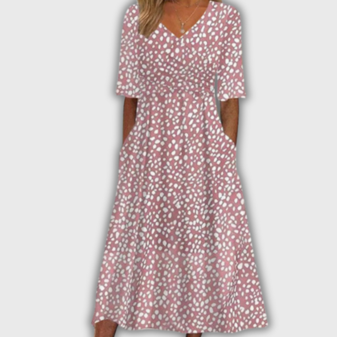 Colette – Robe Midi à Pois