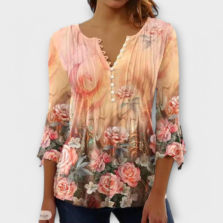 Juliane – Blouse avec décolleté en V et manches